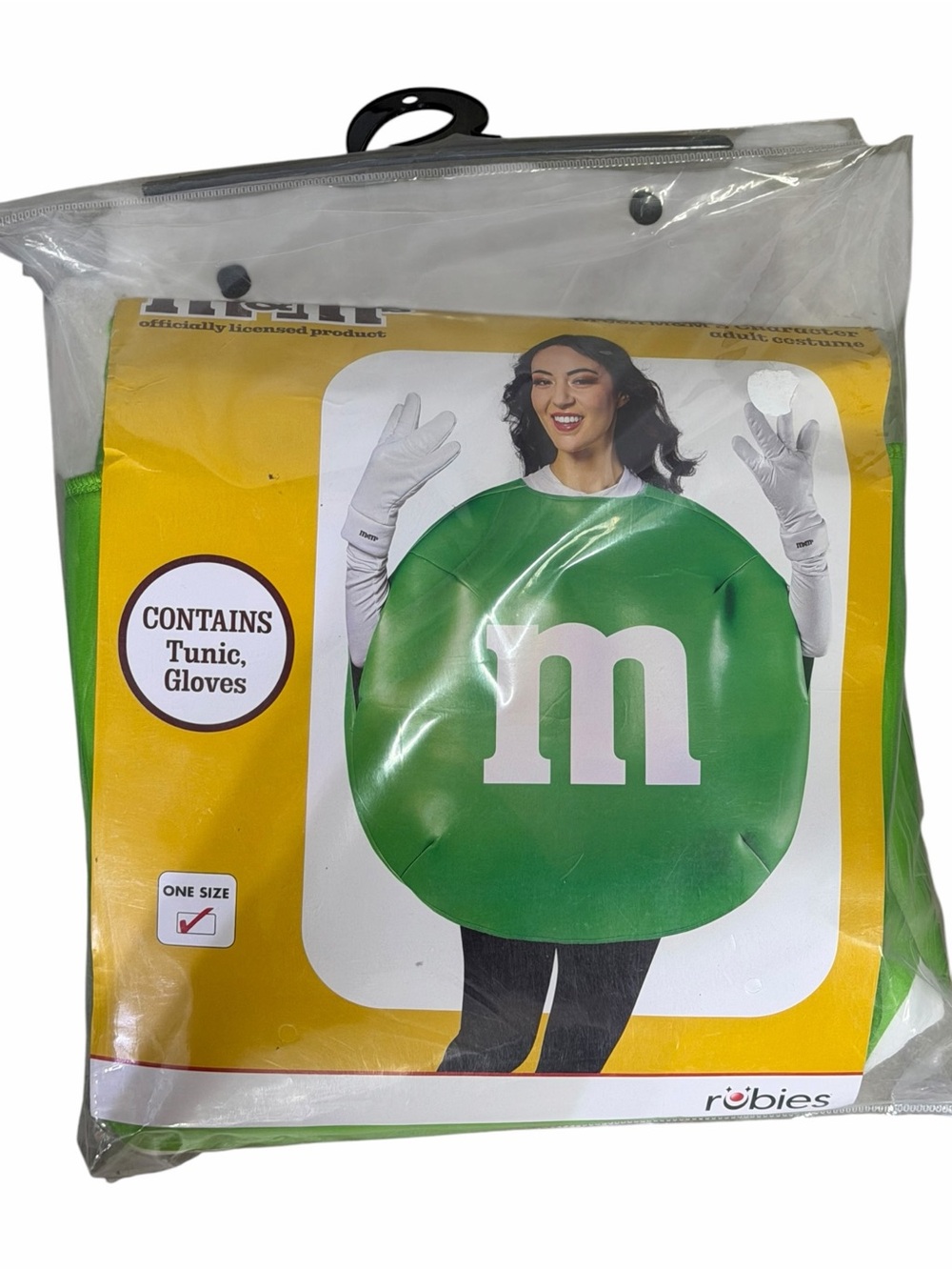 Rubies Official Green M&M’s Adult Costume One Size NWT Licensed Halloween NWT